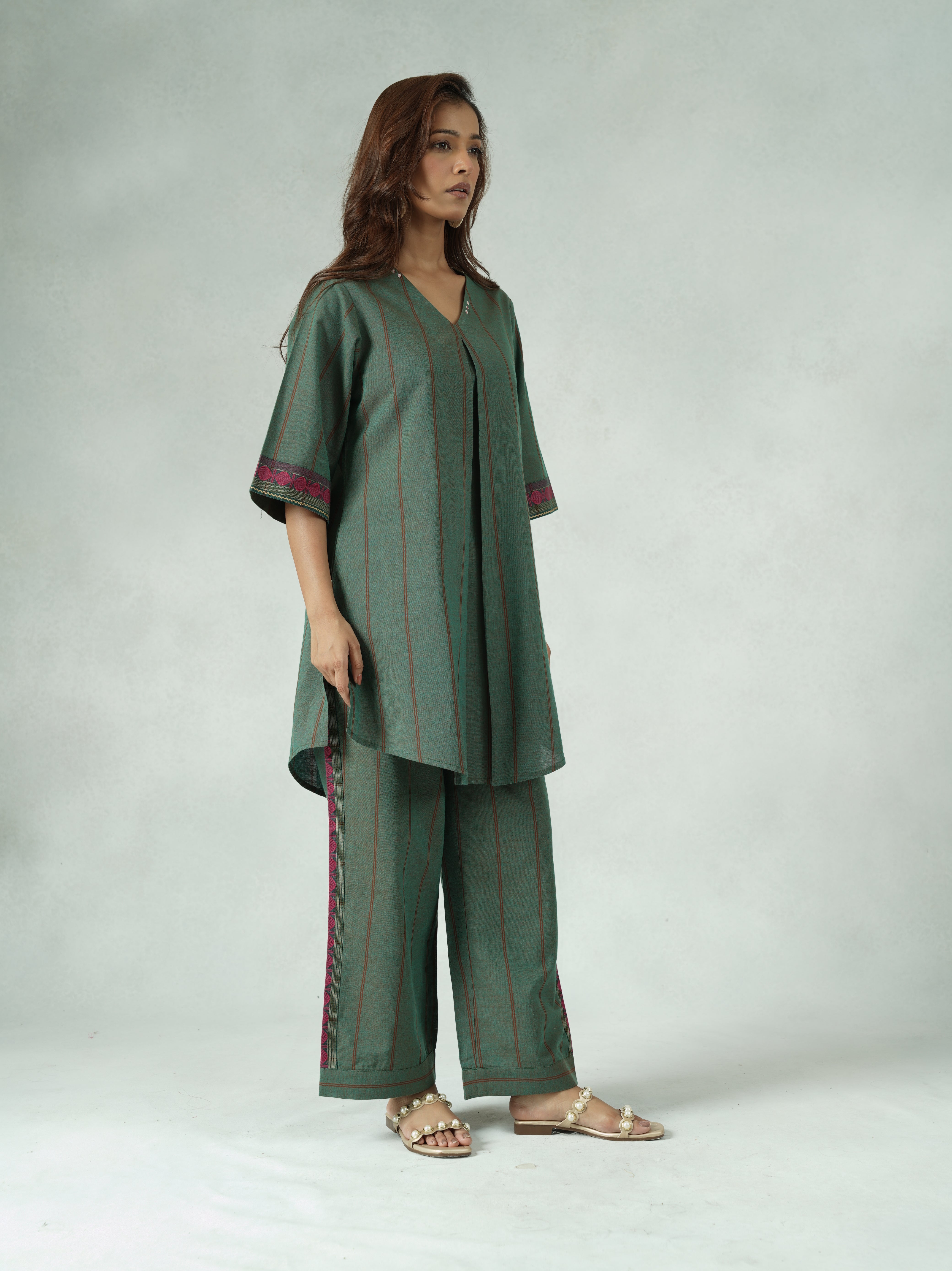Handwoven Mangalgiri Cotton Co-ord Set