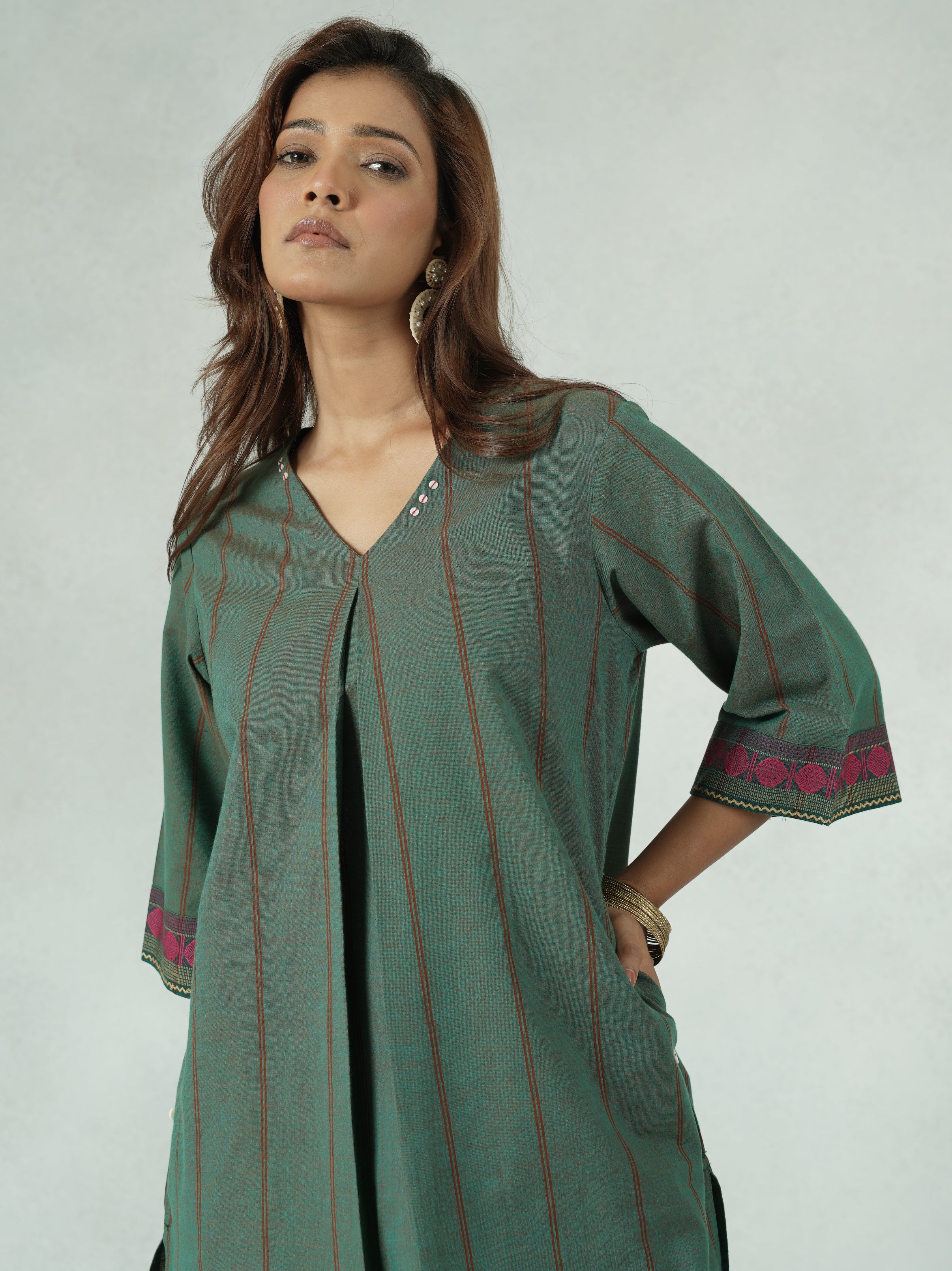 Handwoven Mangalgiri Cotton Co-ord Set