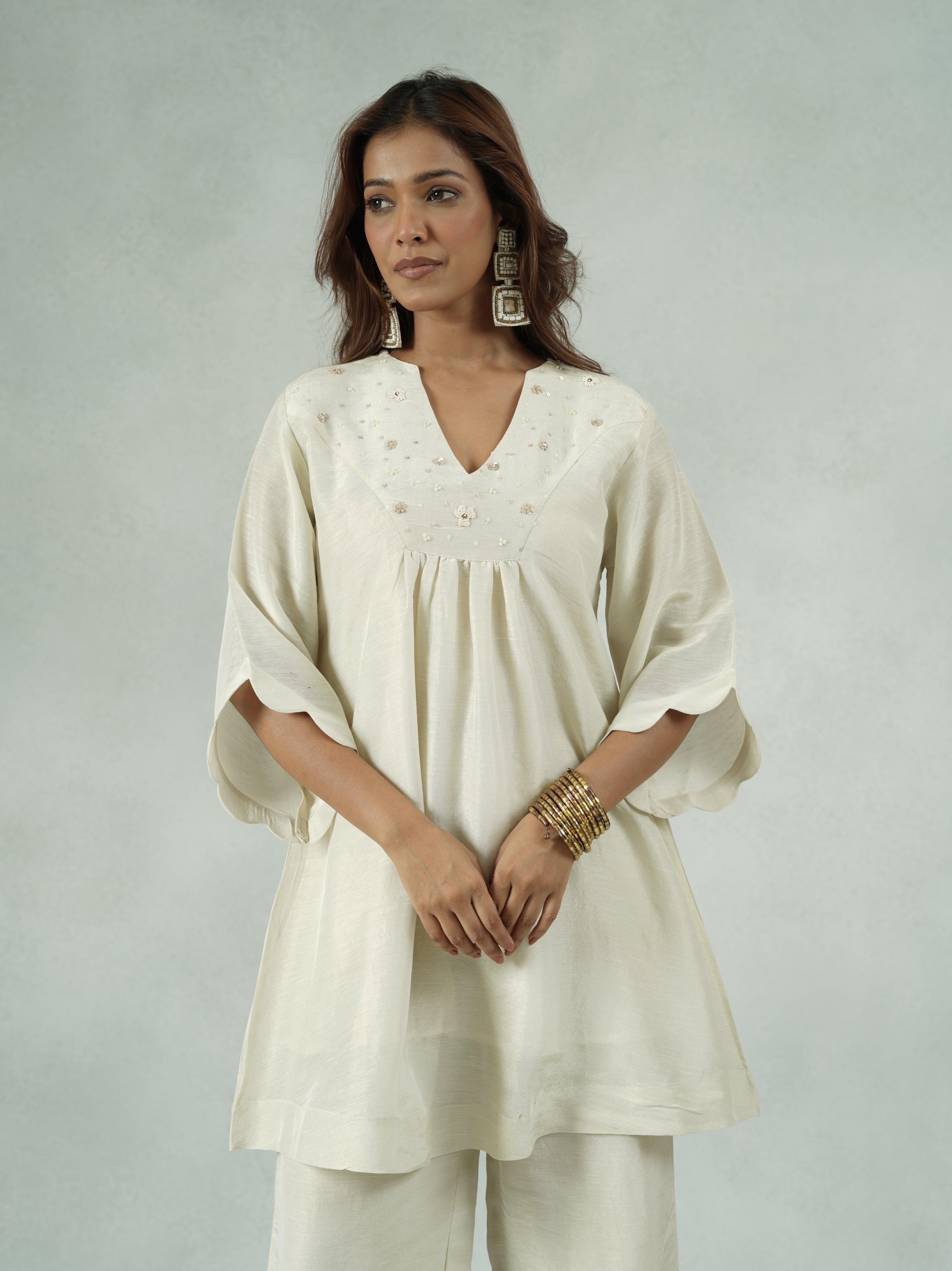 Off-White Linen-Blend Co-ord Set