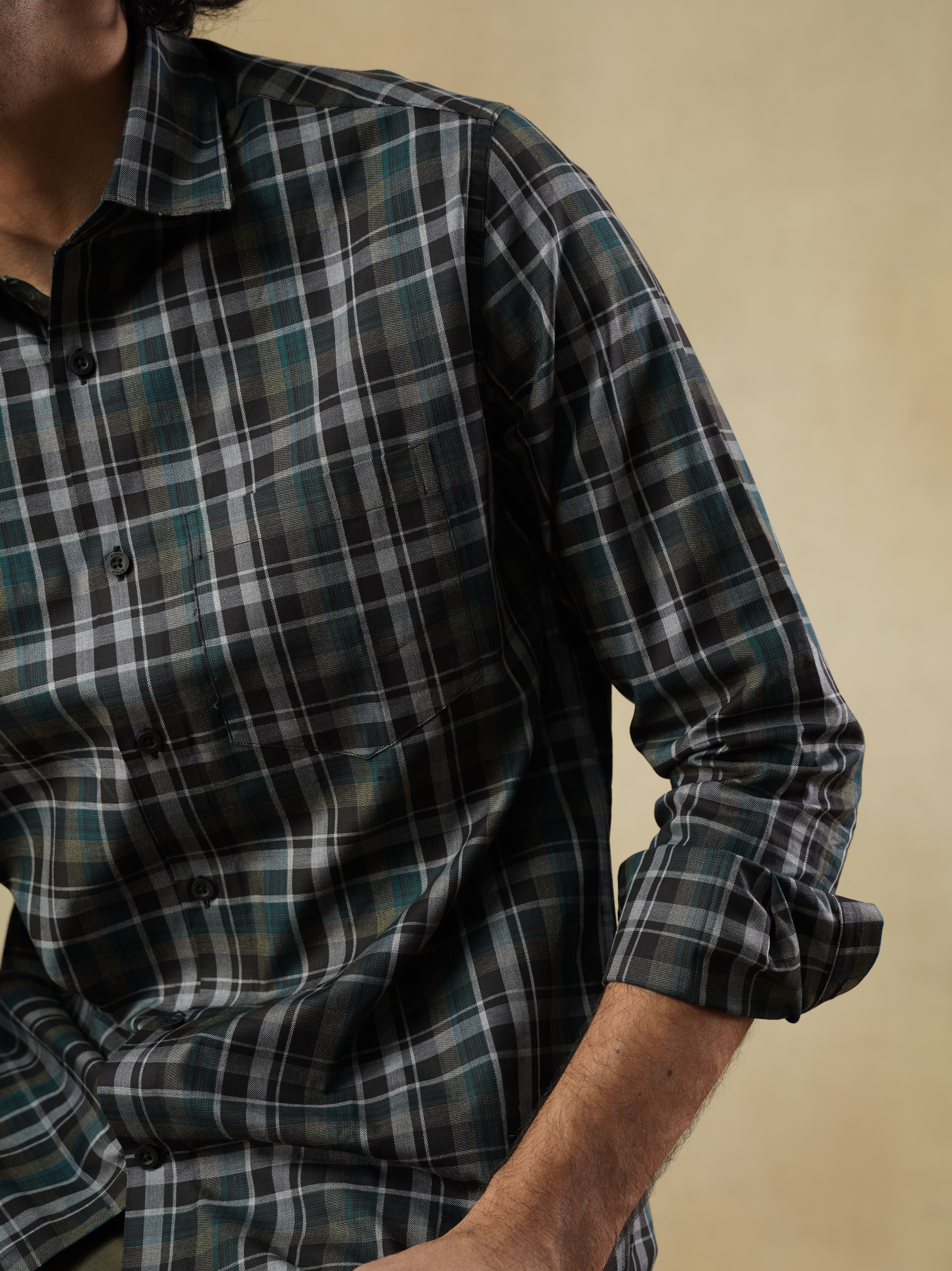 Men's Black Formal Full Sleeves Shirt