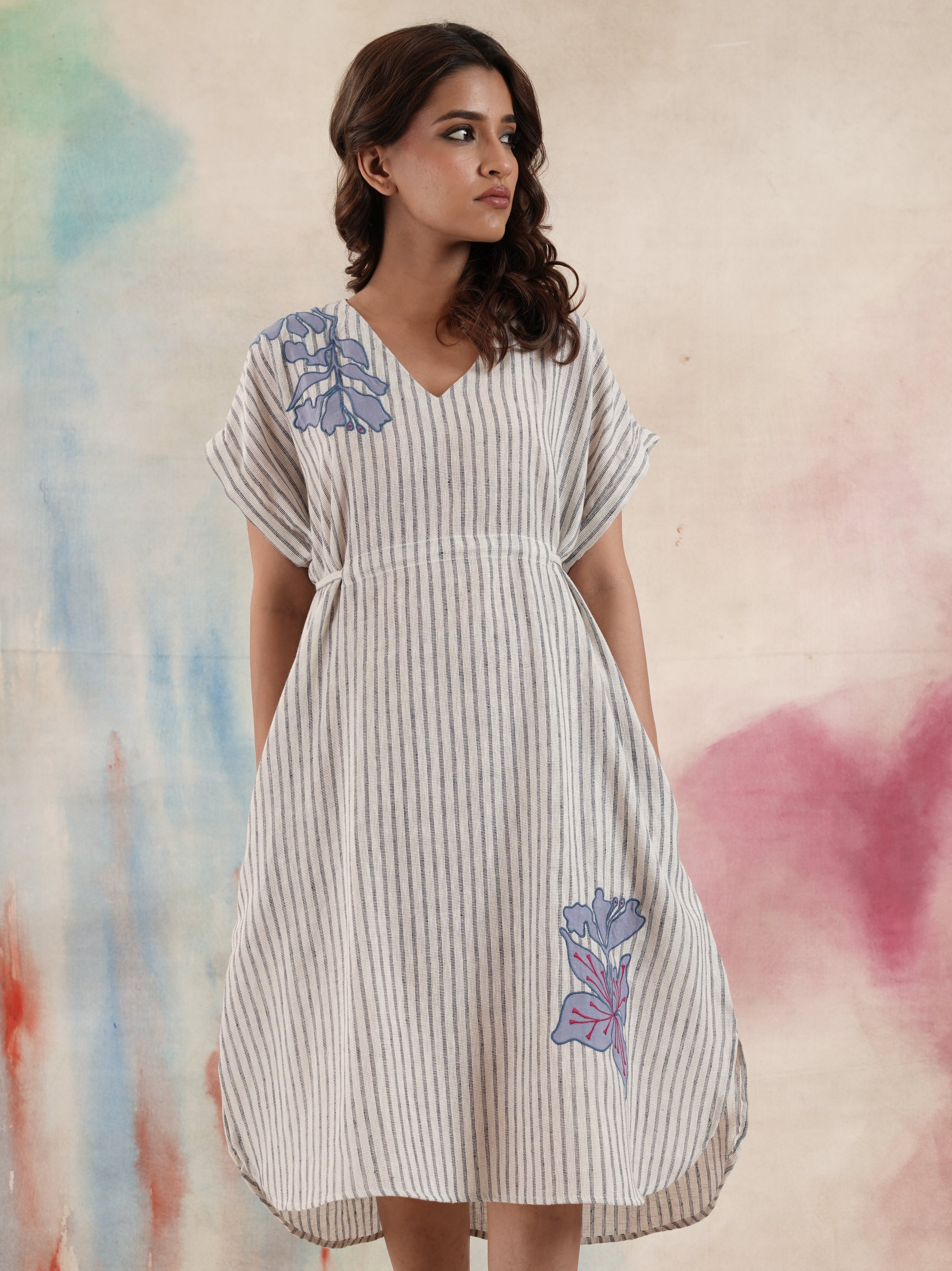 Women's Appliqued Kaftan Dress