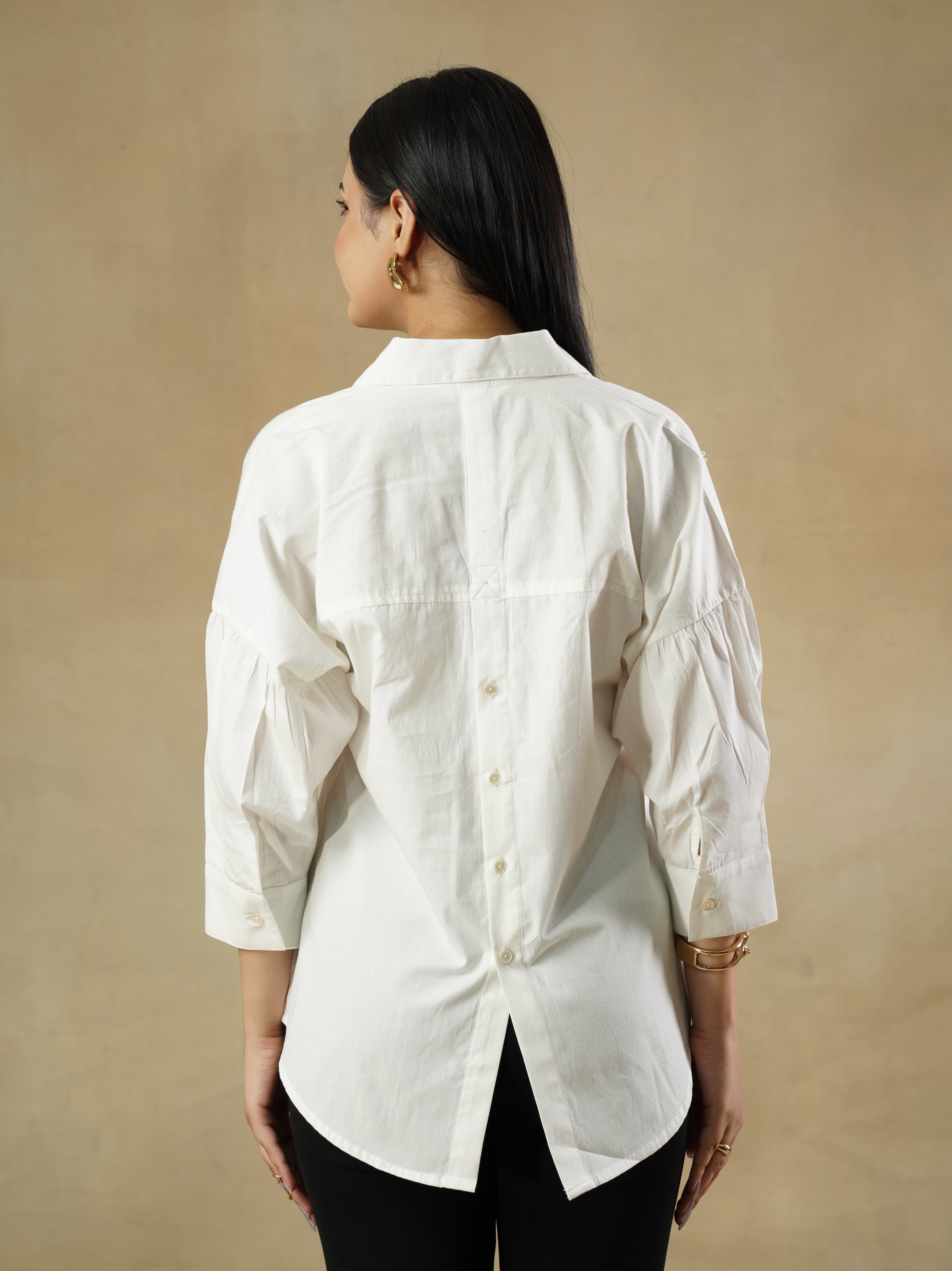 Celestial Embellished Cotton Shirt