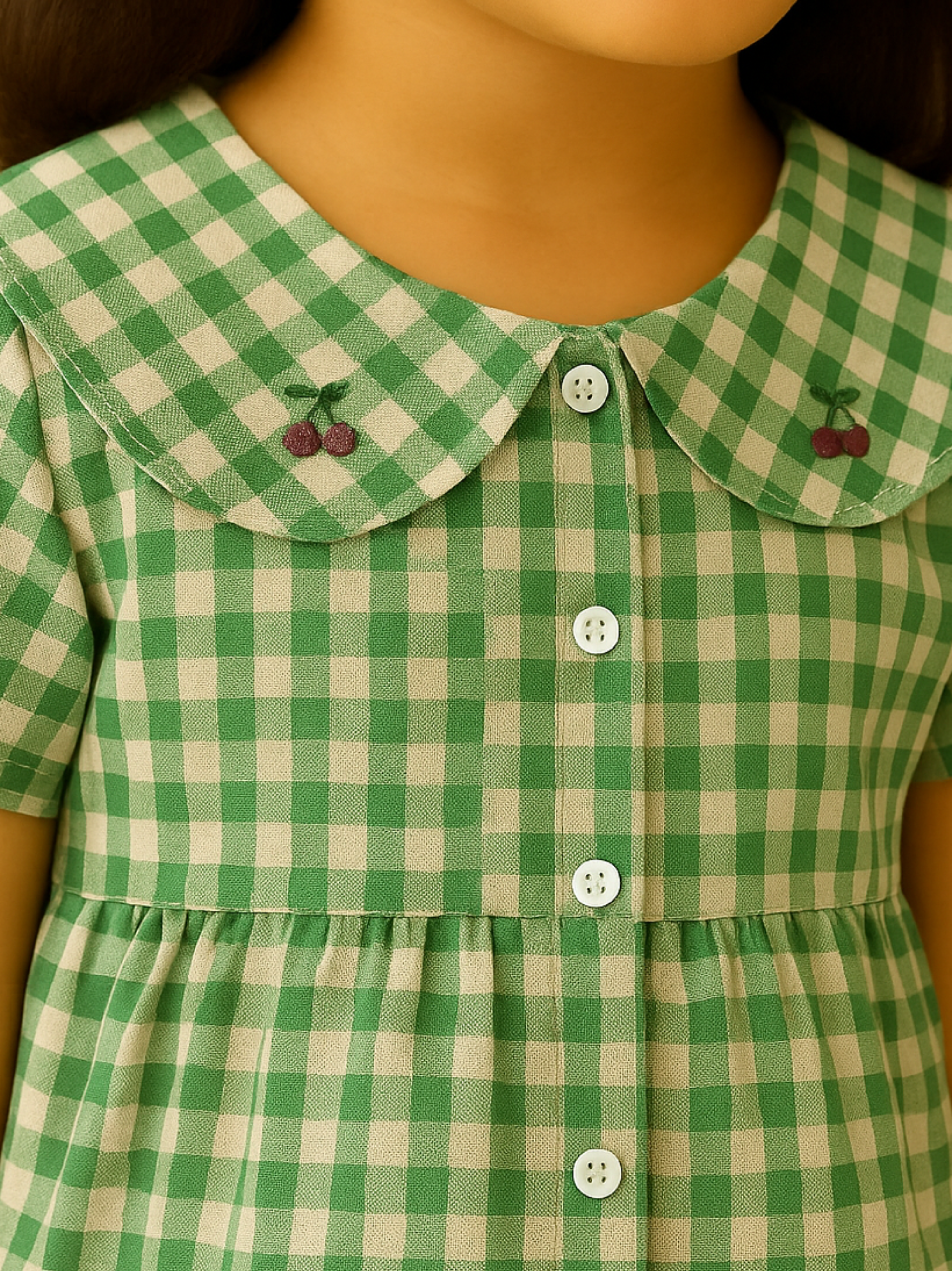 Girl's Check Seersucker Coord Set