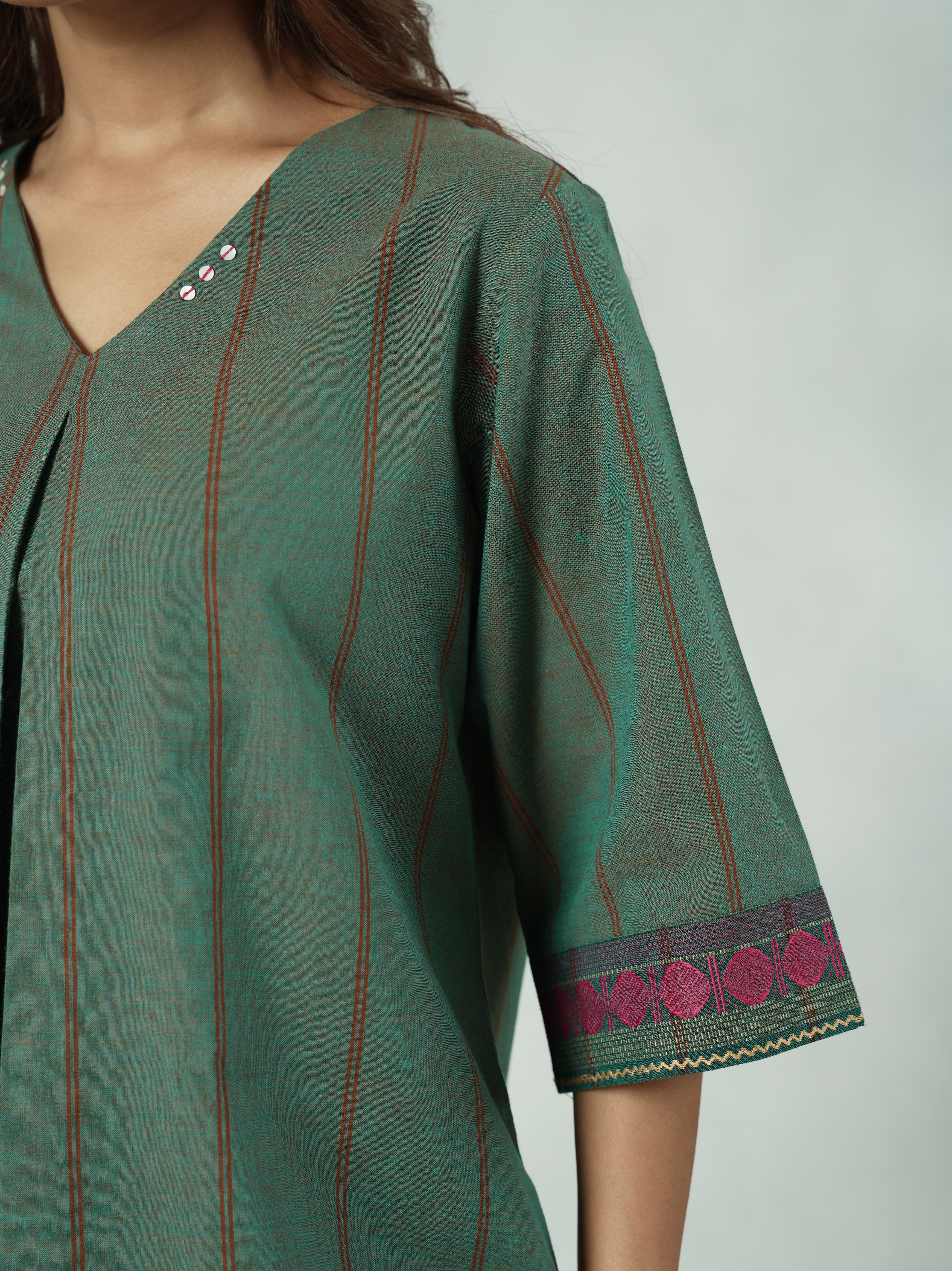 Handwoven Mangalgiri Cotton Co-ord Set