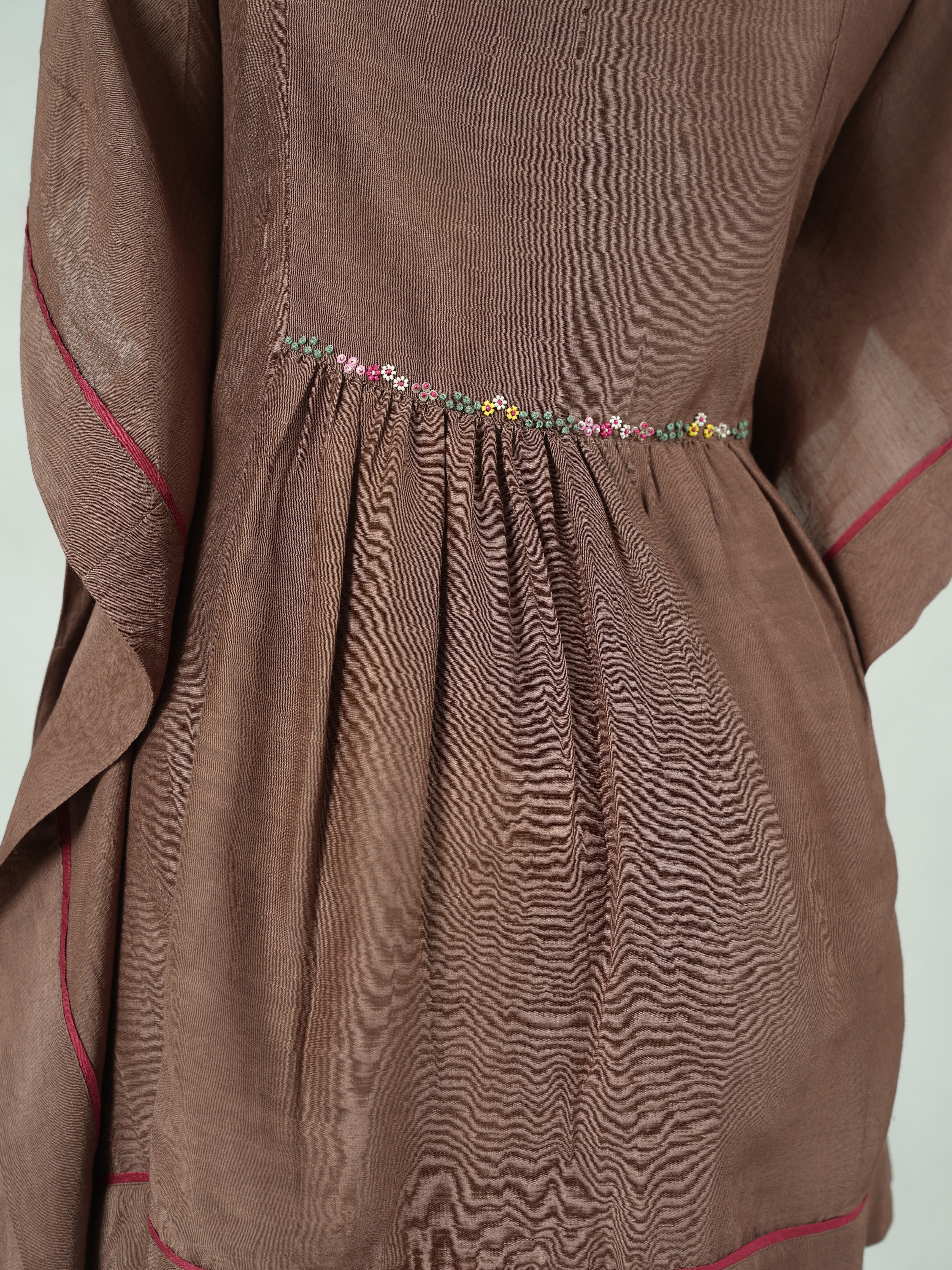 Viscose Linen Hand-Embroidered Kaftan Co-ord Set – Jaya