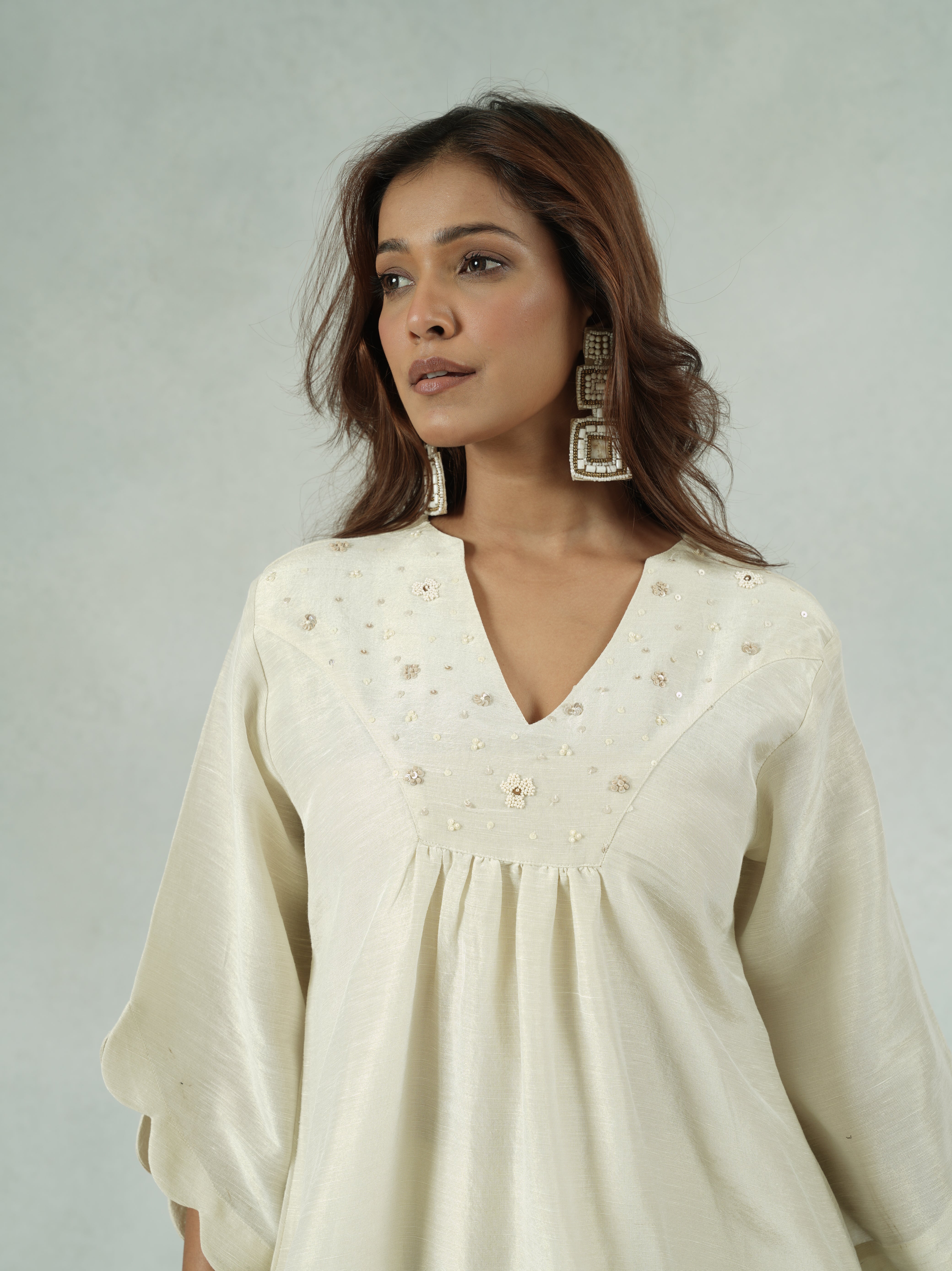 Off-White Linen-Blend Co-ord Set