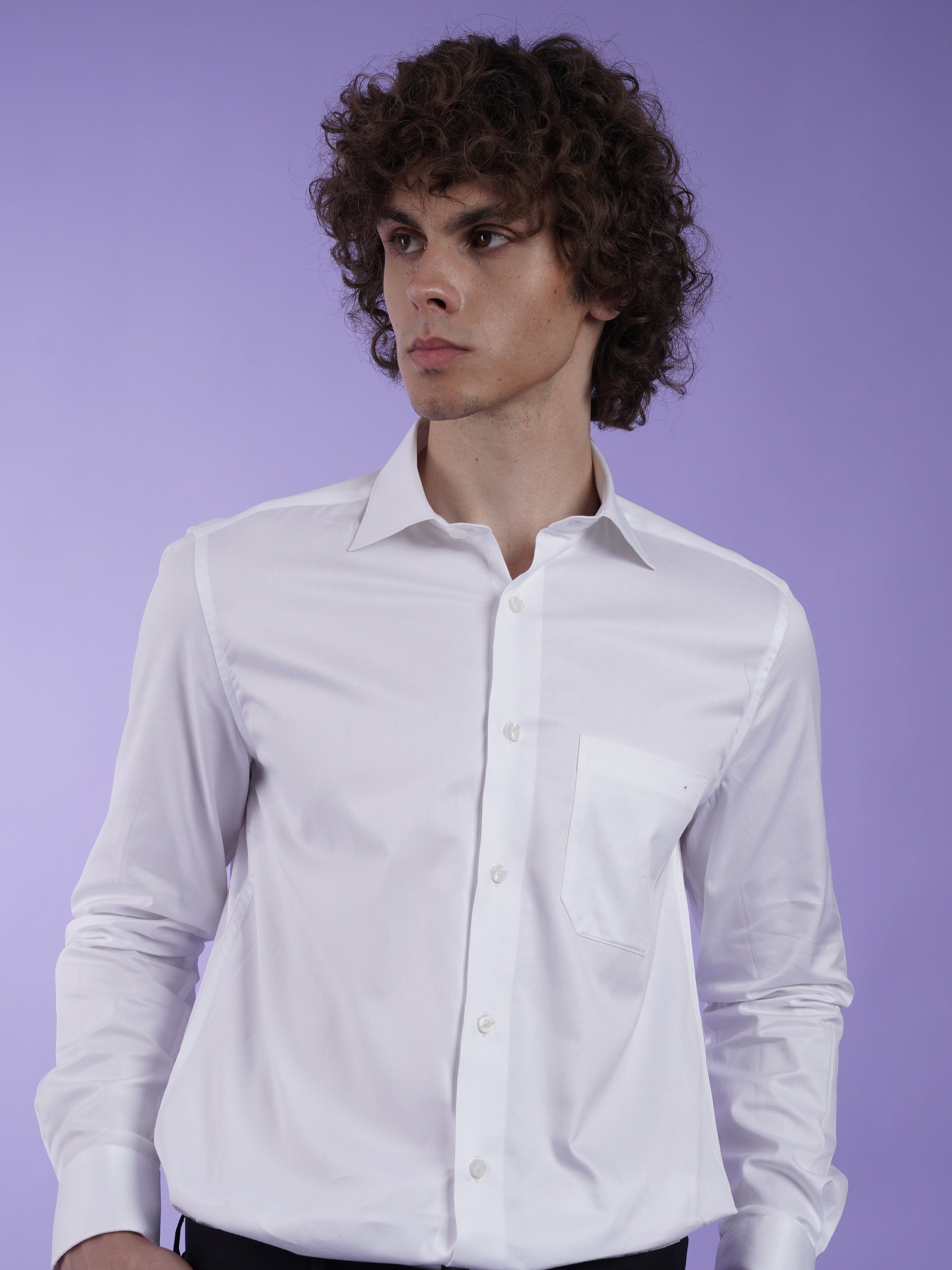 Men's White Formal Full Sleeves Shirt