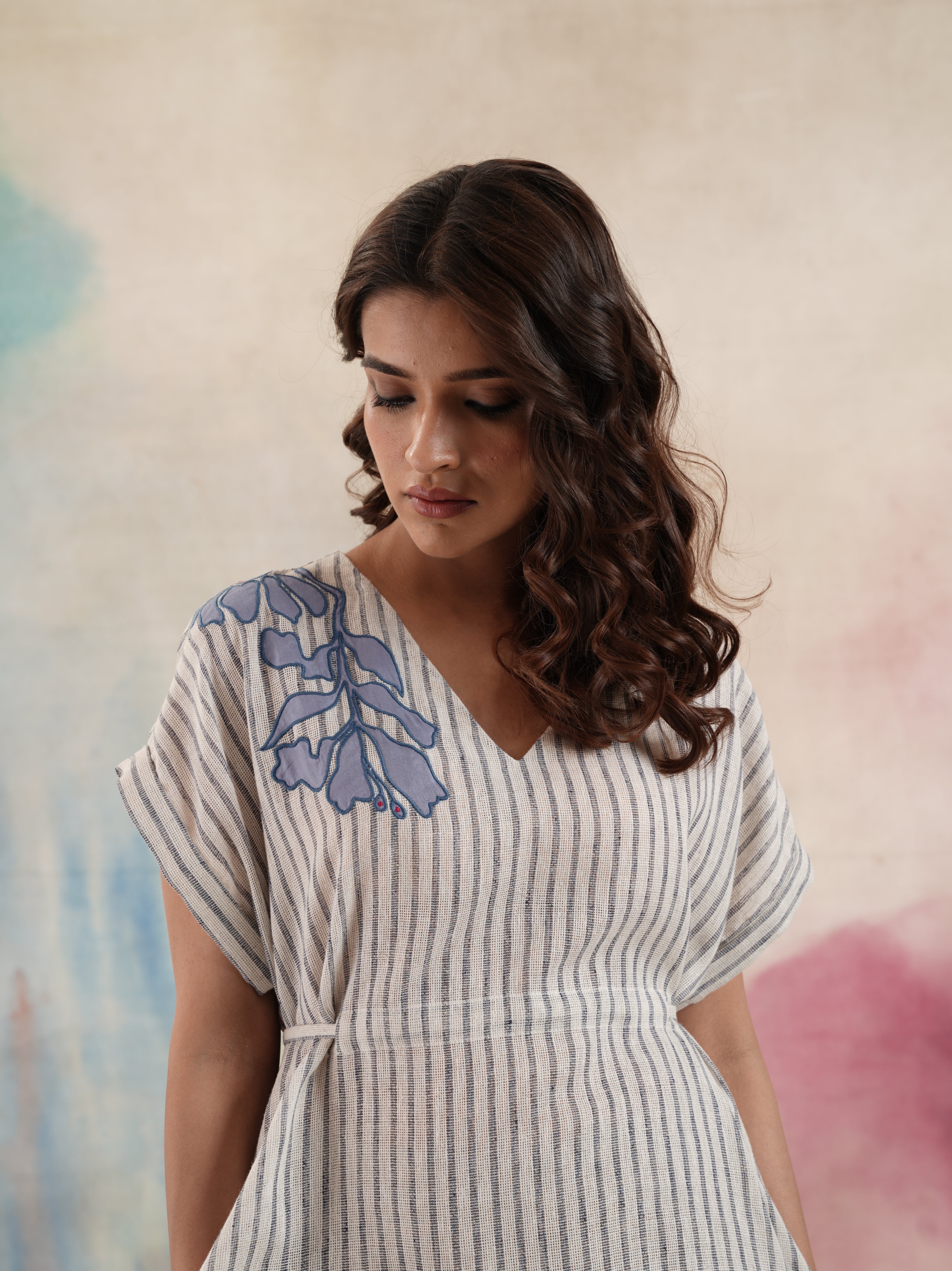 Women's Appliqued Kaftan Dress