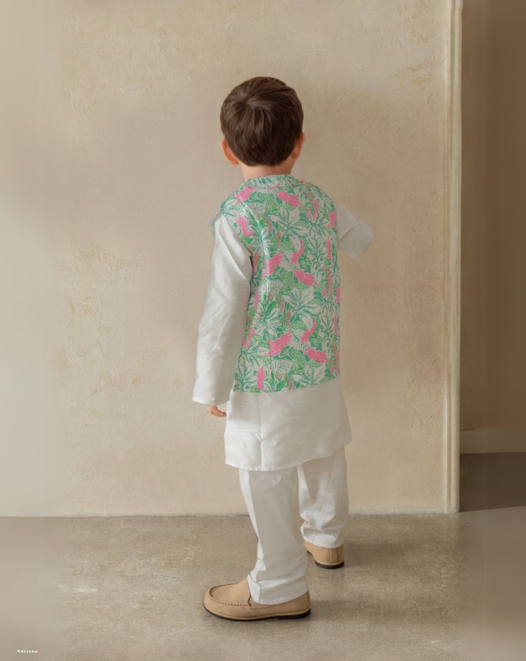 Boy's White Ethnic Kurta Set
